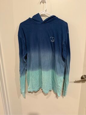 ivory ella Ombre Hoodie in Navy and Mint